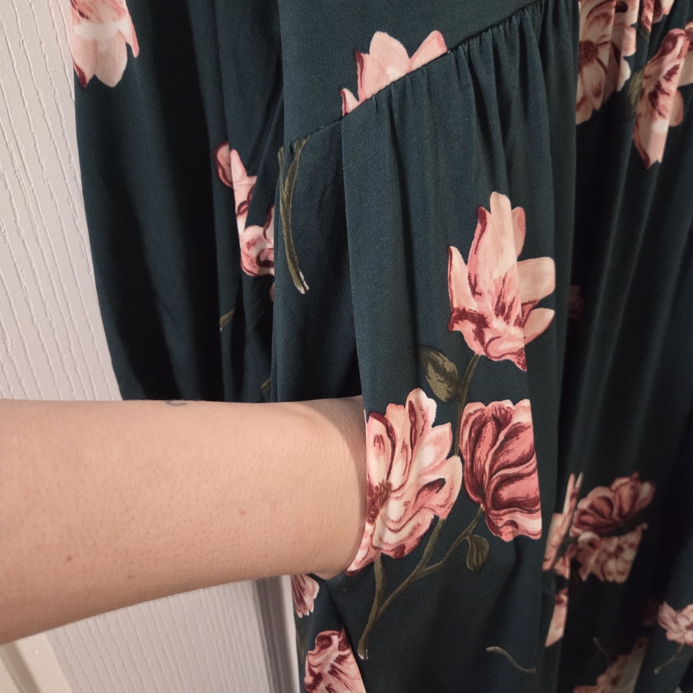 Torrid Mini Studio Knit Surplice Tiered Dress- 1x - Picture 7 of 9